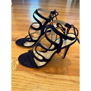 Steve Madden Blue Suede Ava Heels Sandals Size 8